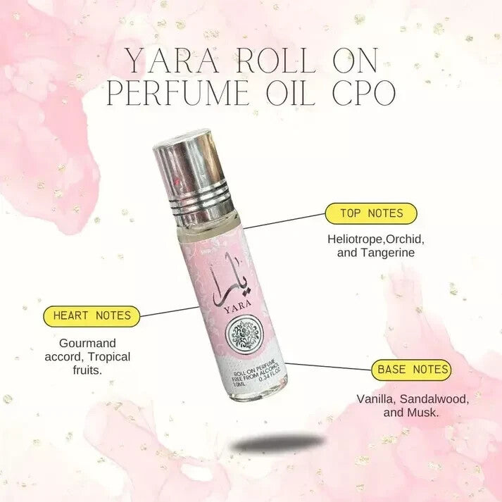 Yara Perfume Oil | 10ml | Ard Al Zaafaran | Original & Genuine Roll On Parfum