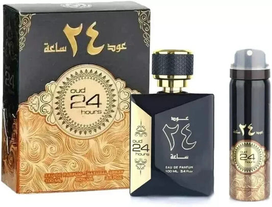 Oud 24 Hours | Free Deodorant | Eau de Parfum | 100ml | Ard Al Zaafaran