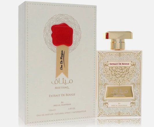 Meethaq Extrait De Rouge by Ard Al Zaafaran | Eau De Parfum | 100ml