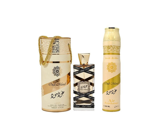 Bundle - Lattafa Oud Mood - 100ml Perfume + 300ml Air Freshener
